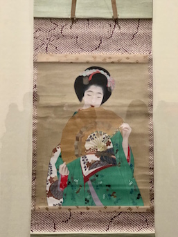 Shizuno Matsuoka 'Maiko' (Taisho era) color on silk, 52.2x41.1 cm, Nerima Art Museum Collection