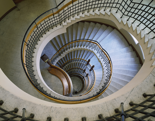 Main spiral staircase of Pohjola Insurance Company Building © Museum of Finnish Architecture/Karina Kurz, 2008