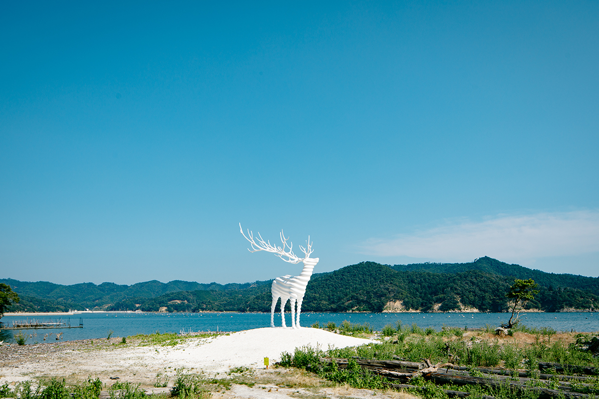 名和晃平　White Deer（Oshika）　© Reborn-Art Festival